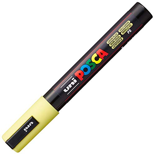 POSCA 182502 - POSCA Marker mit Rundspitze, 1,8-2,5 mm Strichstärke, lichtgelb, gelb
