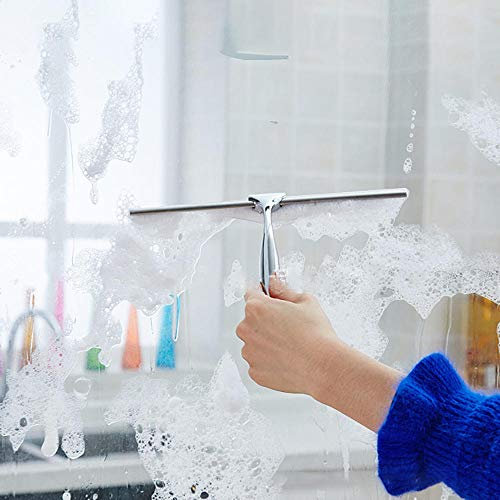 Gmcbeauty Baño Ducha Ventana rasqueta Ventosa sin punzón Aleación de Zinc rascador de Ventana limpiacristales para Parabrisas de Cristal de Espejo