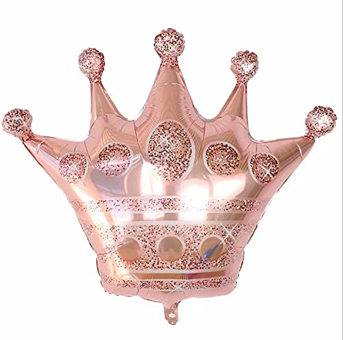 Folienballons, riesige große Krone, Geburtstagsparty-Dekoration für Geburtstag, Hochzeit, Halloween, Weihnachten, Party-Dekorationen (Roségold)