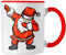 Trendation - Weihnachten Tasse Weihnachtsmann für Kinder Weihnachtstasse Lustig Geschenk Jungs Jungen Mädchen Cute Lebkuchen Grafik Becher Dab (Rot)