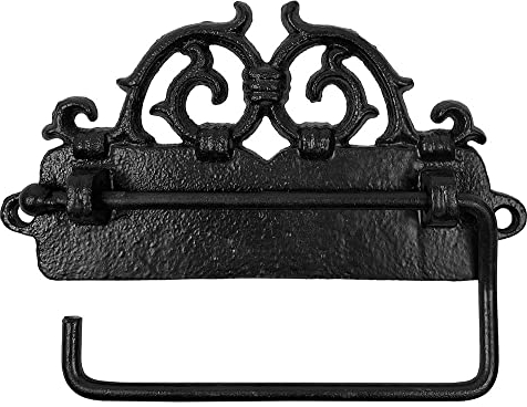 Toilettenpapierhalter Gusseisen Schwarz Vintage Klorollenhalter Antik-Stil