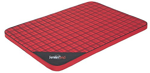 DOGGY Hundematratze Hundebett Katzenbett Haustierbett Hundeliege Ruheplatz Hundekissen Bett Tierbett Matratze, Kariertes Rot, XL - 120 x 80 cm
