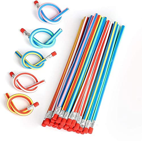 PIQIUQIU Biegebleistifte,30 Stück Bunt Biegebleistift, Biegbare Bleistifte,Biegsam Magic Biegebleistift für Kinder - Ideal Kleine Geschenke für Kinder