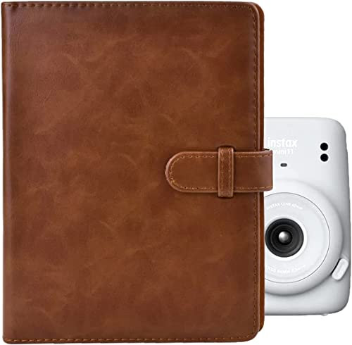 MUZIRI KINOKOO Fotoalbum mit 128 Taschen, für 3 Zoll Film Fuji Instax Mini 12/11/9/8/7+/EVO /25/90 Kamera, Fotoalbum, Braun