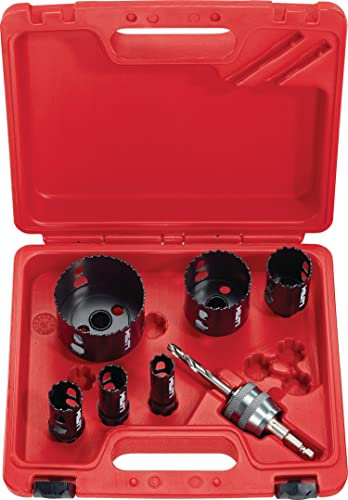 Hilti 2261213 Hole Saw Set, with universal arbor and pilot bit, 6x MultiCut hole saws, 19mm-68mm