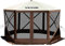 VEVOR Gazebo Screen Tent, 10 x 10 ft, 6 Sided Pop-up Camping Canopy Shelter Tent with Mesh Windows, Portable Carry Bag, Ground Stakes, Large Shade Tents for Outdoor Camping, Lawn and Backyard