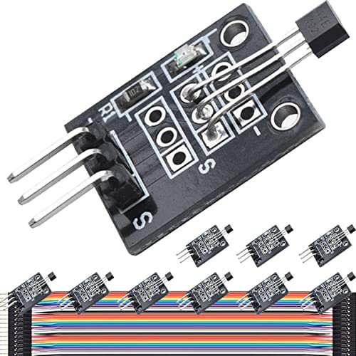 DAOKAI KY-035 Hall Sensor,Hall Effekt MagnetSensor Modul,High Reliability DC 5V Unipolar kompatibel mit Arduino und Raspberry Pi mit Kabel(10 Stück)
