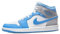 Jordan Air 1 Mid SE DX9276 100 Herrenschuh, Blau/Grau (University Blue/Grey), Größe 45, Weiß/Uni Blau, 45 EU