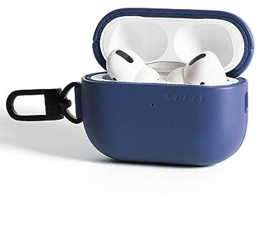Mujjo Echelon Leather AirPods Pro (1 & 2) Hülle Monaco Blau