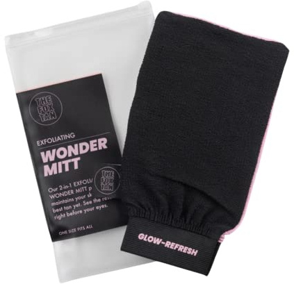 The Fox Tan - Exfoliating Wonder Mitt - 2-in-1 Peelinghandschuh für den Körper, zum Entfernen von Selbstbräuner, für ebene, glatte Haut und länger anhaltende Bräune