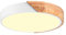 LIGKIN LED Deckenlampe Holz 18W Deckenleuchte Rund 24cm Warmweiß 3000K Durchmesser Modern Küchenlampe Lampe Wohnzimmer für Balkon Flur Babyzimmer Schlafzimmer Esszimmer (Weiß)