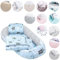 5tlg. Kuschelnest-Set inkl. Babynest 60x90, Arm Stillkissen, Baby Matratze 30x70 cm, Baby Decke Neugeborenen 50x75 cm, Babykissen Neugeborene, Baby Erstausstattung aus 100% Baumwolle