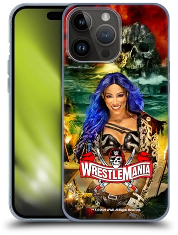 Head Case Designs Offizielle WWE Sasha Banks Wrestlemania 37 Superstars Soft Gel Handyhülle Hülle kompatibel mit Apple iPhone 15 Pro Max