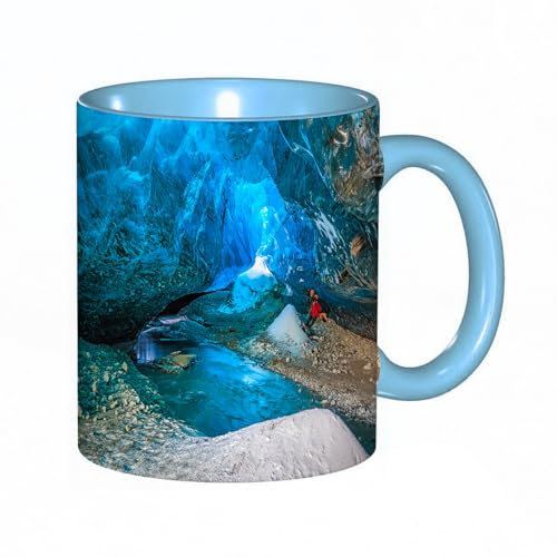 Kaffeebecher Mug,Eine erstaunliche Gletschereishöhle in Island,kaffeebecher porzellan, tasse Füllmenge 330 ml - sehr interessante bedruckte Teetassen