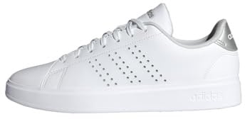 adidas Advantage 2.0 Shoes, Scarpe Donna, Cloud White/Grey Two/Silver Metallic, 41 1/3 EU