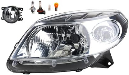 Johns, Scheinwerfer Halogen Frontscheinwerfer passend für Dacia Sandero 06/08- H4 links + Nebelscheinwerfer + Leuchtmittel