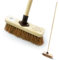 10” Soft Broom Indoor with Durable Support Bracket and 120 cm Wooden Handle Natural Coco Bristle Brush Sweeping Brush – Ideal for Cleaning Wooden, Decking, Concrete Floors and Patios