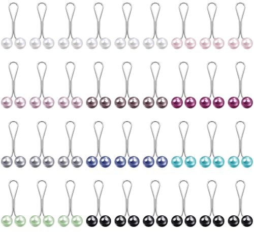 GEEHUA 36 Stück Women's Hijab Pins, Hijab Nadeln Hijab Kopftuch Clips Hijab Kleid Brosche Ausschnitt Verkleinern Hijab Magnet U Safety Pins für Hijab Schal Schalclips