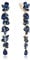 EVER FAITH Strass Kristall Ohrclips Kronleuchter Clip-on Ohrringe für Damen Braut, Art Deco Marquise Teardrop Braut lange baumeln Tropfen für Prom Blau Gold-Tone