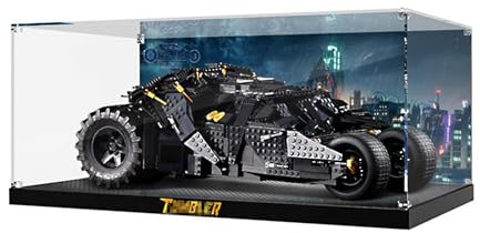 Acrylic Display Case for 76240 DC Bat-man Batmoblie Tumbler Iconic Car, Transparent Dustproof Display Box, 50 x 30 x 20CM
