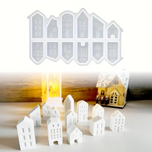 ZWWOGE Stampi in silicone per candele, stampi per candele fai da te,12 stampi in silicone, stampi per gesso,per versare con gesso, cemento creativo, cera, polvere di colata,per Pasqua