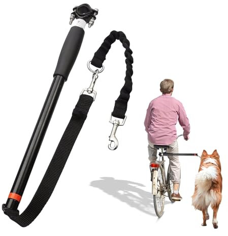 BORDEAG Guinzaglio Retrattile Per Cani, Guinzaglio Per Cani Da Bicicletta, Guinzaglio Per Esercizi, Per L'allenamento In Bicicletta All'aria Aperta Facile Da Installare E Smontare Controllo Sicuro