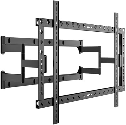 HILLPORT Support TV Mural Ultra Mince 2.7cm pour TV 55-100 Pouces, 70kg | Inclinaison Réglable, VESA Max 800x600mm, Design Élégant sans Encombrer, Téléviseur encastrable, Contourne les prises murales