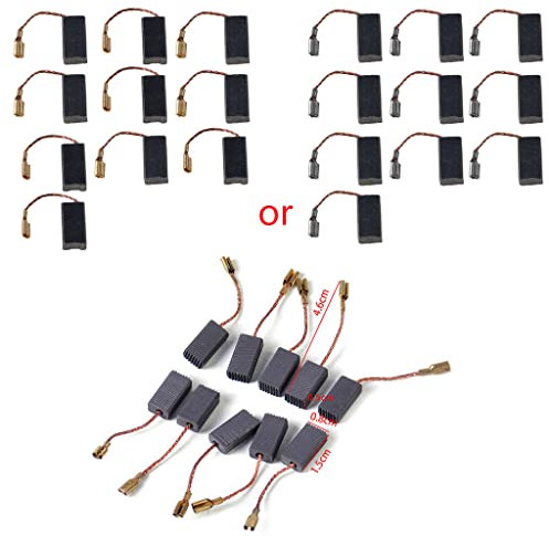 Juego de 10 cepillos de carbono prácticos de repuesto para accesorios GWS 580 GWS C GWS 7-115 GWS D11