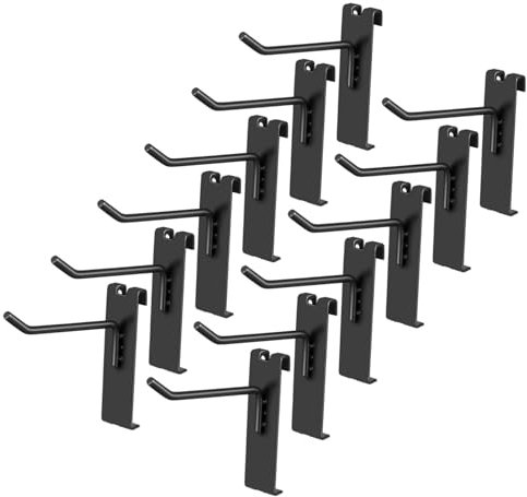 Ciieeo 12stücke Teiliges Metall Gitterwand Haken Mit Sicherem Gebogenem Verschluss Stabilem Dicken Pedal Und Rundspitzen Starke Tragfähigkeit Einfache Montage Für Display Und Aufbewahrung