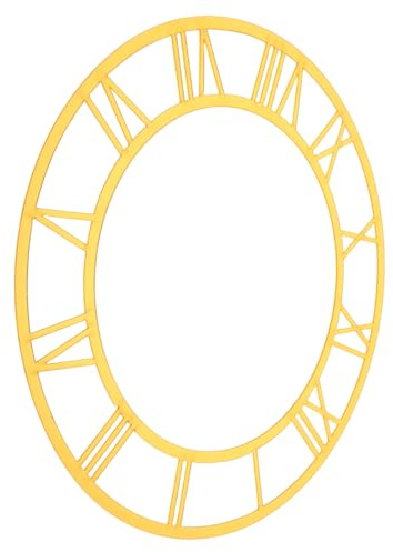 Acryl Zifferblattaufkleber mit Römischen Ziffern, Gold, Rund für Wanduhr | Leicht Ablesbare Skala, Vielseitig Einsetzbar, Einfache Montage, Leicht zu Reinigen, für Eingang und Wohnzimmer