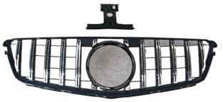 Frontgrill Für W204 C204 S204 C43 2007-2014 Auto Front Einlass Grille Stoßstange Grill Vorne Haube Kühlergrill(G Silvery)