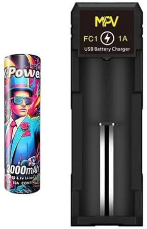 Pack Chargeur FC1 + 1 Pile Rechargeable 18650 3000mAh X Power – Vérifiez la compatibilité avec Votre modèle Avant achat
