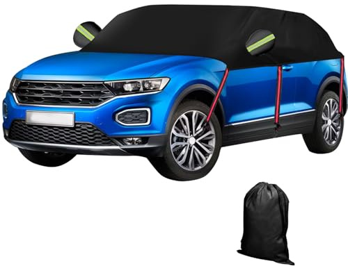 Halbgarage für VW T-ROC Cabriole 2019–2025, 420D Oxford, wasserdichte Autoabdeckung, Allwetterschutz, Auto, Sonne, Regen, Staub, UV-Schutz