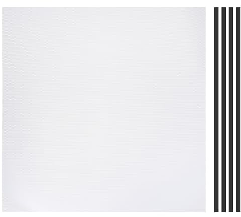 PATIKIL PC Fan Dust Mesh 500x500mm 1.5mm Hole, 1 Set PVC Computer Cooler Dust Filter PC Case Cover Grills with Double Sided Tape for Computer Cooler Fan Case Dustproof, White