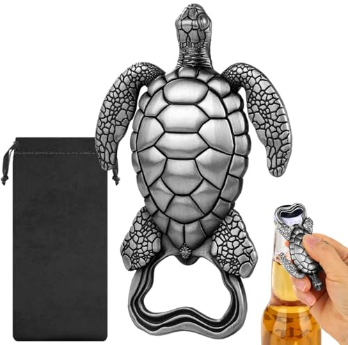 Abrebotellas de tortuga marina, abridor de cerveza único con bolsa de regalo, regalos de padre regalos de cumpleaños de Navidad para hombres, mujeres, papá, marido, novio, regalos de tortugas marinas