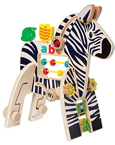 Manhattan Toy Safari Zebra Wooden Toddler Activity Spielzeug 316310