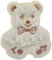 alles-meine.de GmbH 1 Stück Bügelbild - 3-D Effekt - Teddybär mit Flausch Plüsch - Creme & wollweiß - 7,8 cm * 8,4 cm - Aufnäher & Applikation - gewebter Flicken - Bügelfli..