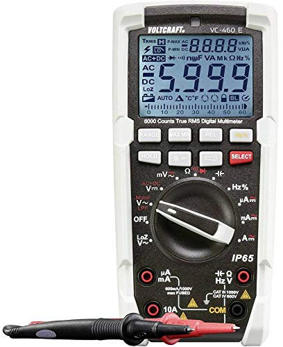 VOLTCRAFT VC-460 E Hand-Multimeter kalibriert (ISO) digital Strahlwassergeschützt (IP65) CAT III 1000 V, CAT IV 600 V A