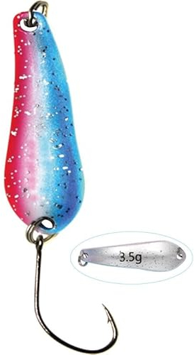 Paladin Trout Haken Farben und Maße mit Maruto® Haken, 3,5 g, pink-blau-Glitter/Silber
