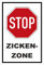 Melis-Folienwerkstatt Schild - Stop - Halt - Zicken-Zone – 30x20cm | stabile 3mm Starke PVC Hartschaumplatte – S00357-007-A +++ in 20 Varianten erhältlich
