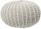 Moderner Pouf in Beige 52 x 35 cm Conrad II
