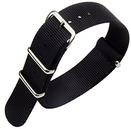 FOUUA Nylon Uhrenarmbänder Band NATO Style Wahl der Farbe, Länge und Breite 16mm 18mm 20mm 22mm 24mm Ersatz-Ballistikbänder für Männer und Frauen
