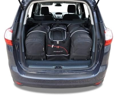 KJUST Kofferraumtaschen 4 stk kompatibel mit FORD Grand C-Max 7 II 2010-2015