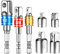 EVANCE Colore Set di 3 Chiavi a Bussola 1/4/1/2/3/8 + Adattatore in 4 Pezzi 1/4 su 3/8 – 3/8 su 1/4 di Pollice – 3/8 su 1/2 – 1/2 su 3/8 di Pollice (Sliver)