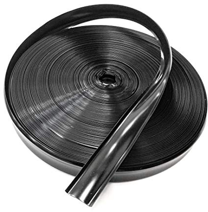QPN Schwarze Vinyl-Zierleiste, 2,2 cm (7/8 Zoll), für Wohnmobil, Reise, Anhänger (10,7 m, schwarz)