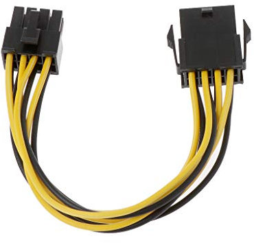 MYhose Potenza CPU 8 Pin a 8 Pin ATX EPS Maschio a Femmina Prolunga Alimentazione PSU Cavo Adattatore prolunga Alimentazione Scheda Madre Giallo + Nero