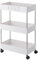 Beowanzk Carrito Auxiliar con Ruedas Cocina Baño Peluqueria Camarera Limpieza Carrito Organizador Almacenaje Blanco Carrito para Libros 3 Capas (Blanco)