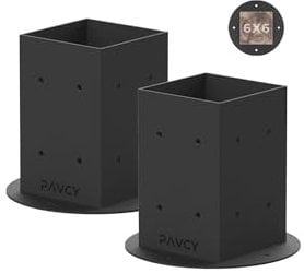 GMINO™ Base 6 Outdoor Framing Module - 2 Pack | Post Base | Pergola Fence Kit