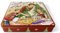 MediMuc Baked with Love rot - Keksdose, Blechdose mit Aufschrift Baked with Love im Retro-Look mit vielen Details - lebensmittelecht - Vol. 1,9l - Maße: (L x B x H): 23,0 x 21,5 x 4,2cm