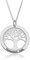 Collar Arbol de la Vida Personalizado para Mujer en Plata de Ley - con Cadena de 45 cm + Alargador - Regalo Original para Madres y Abuelas (Collar Arbol Plata)